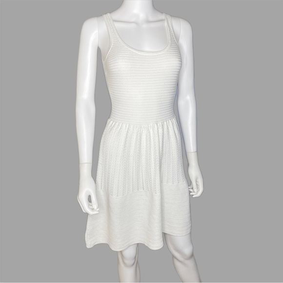 Victoria's Secret Dresses & Skirts - Victoria’s Secret White Knit Sleeveless Fit & Flare Mini‎ Dress